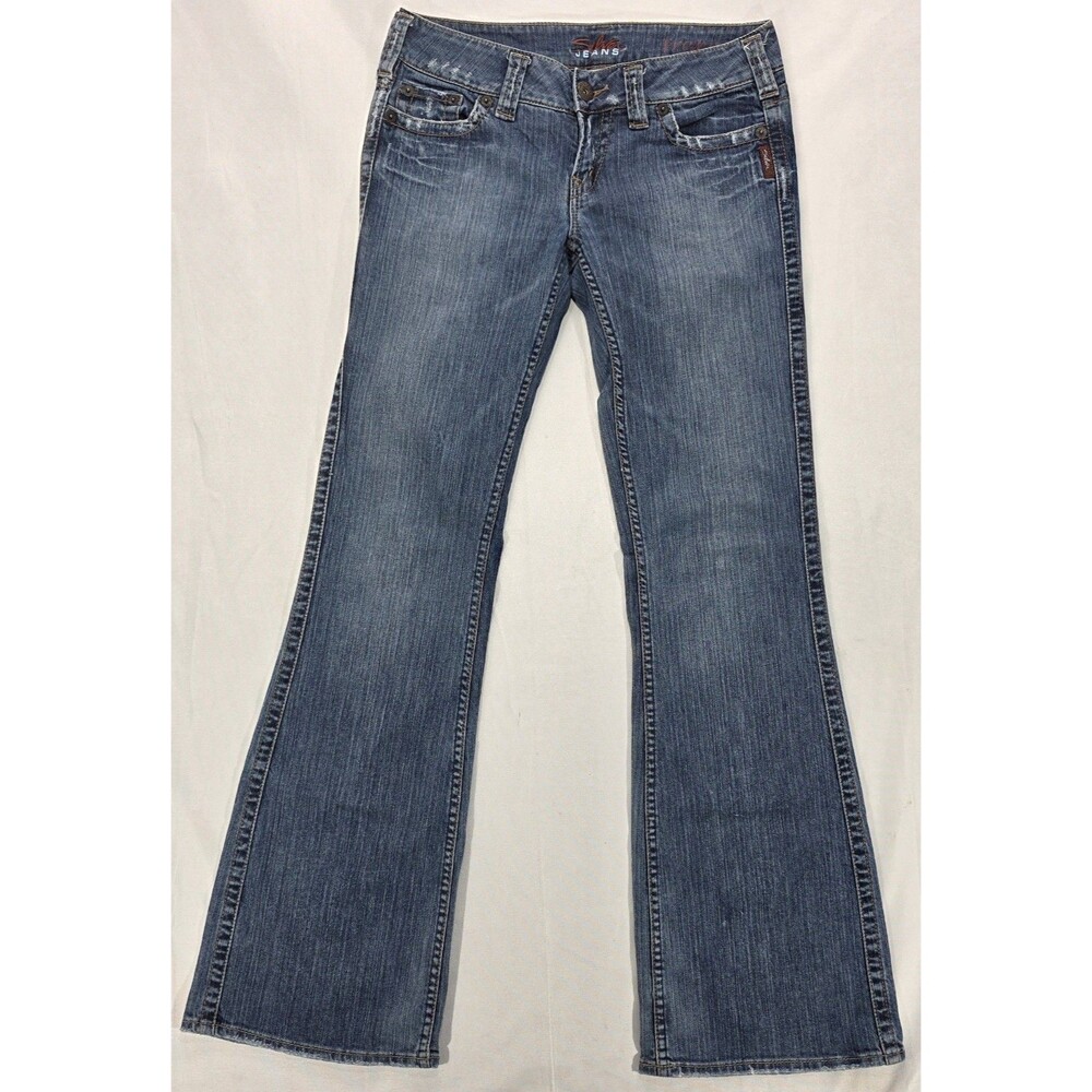 Vintage Y2K Silver Jeans Frances 30 Bootcut Low Rise Indie Boho Western Festival